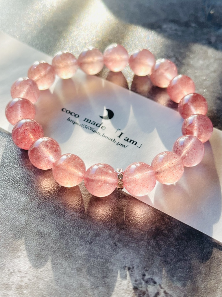 苺水晶「pink epidote：strawberry quartz🍓②」