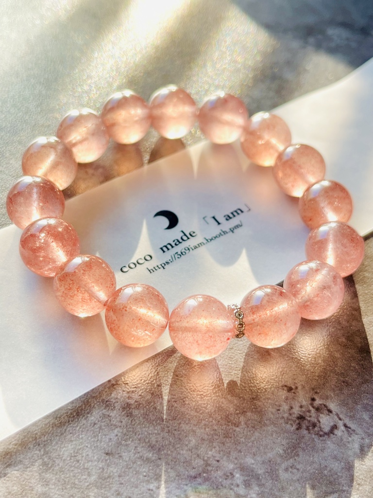 苺水晶「pink epidote：strawberry quartz🍓③」