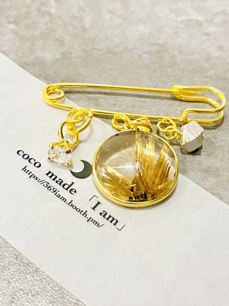 ⭐︎「pin brooch:Gibeon× Titin Rutilequartz 」
