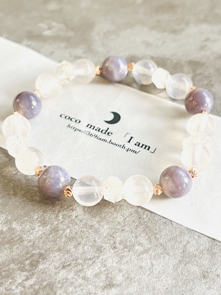 coco‘s coordinate「Blue Rose &clearpurple Rose🪻：from Madagascar➕Pakistan：HERKIMER QUARTZ」