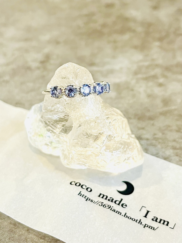 ✴︎「新月の夜：tanzanite:  half eternity ring」