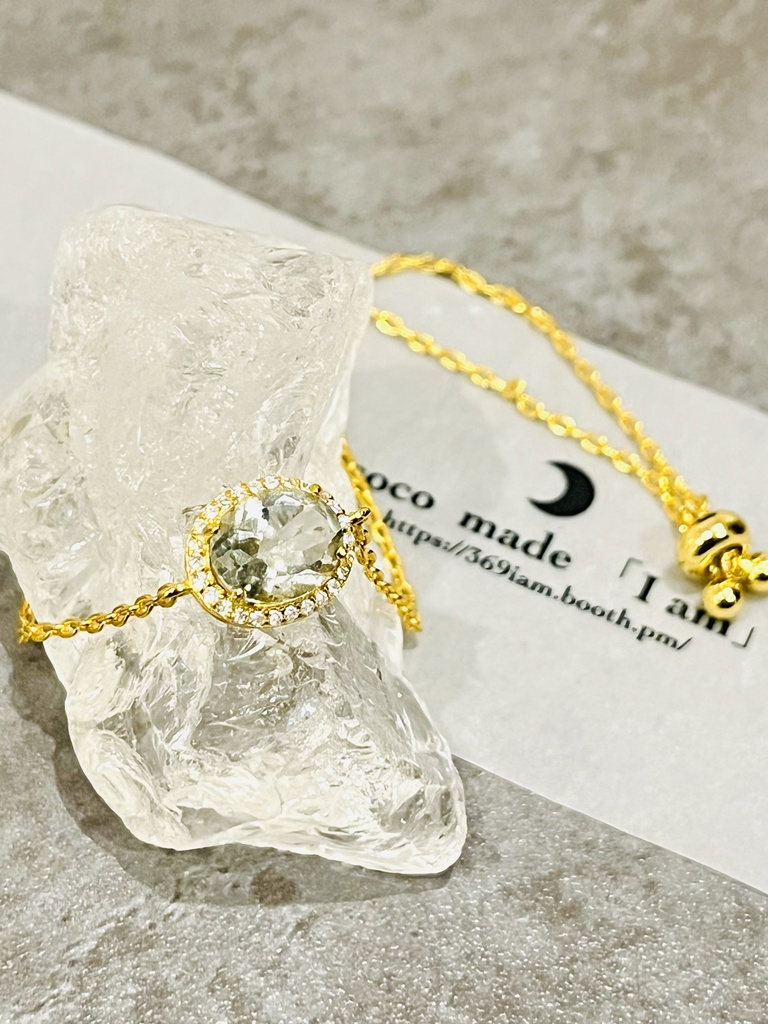 「Greenamethyst ：chainbracelet」