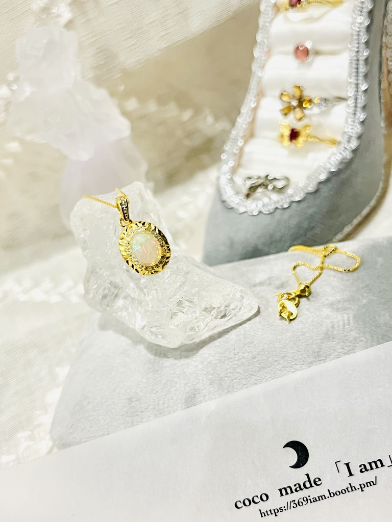 「ETHIOPIAN OPAL ：necklace②ハニカム🐝」