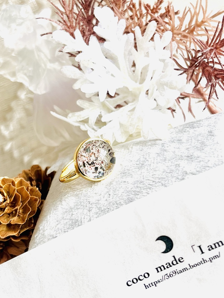 レア「LEPIDOCROCITE IN QUARTZ＆HEMATITE：ring」