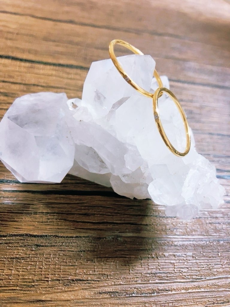 「goldcolor：zirconia ring：13号」