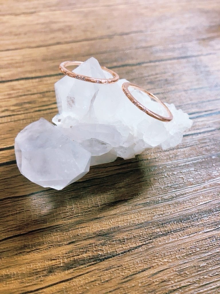 「pinkgoldcolor：zirconiaring：18号」