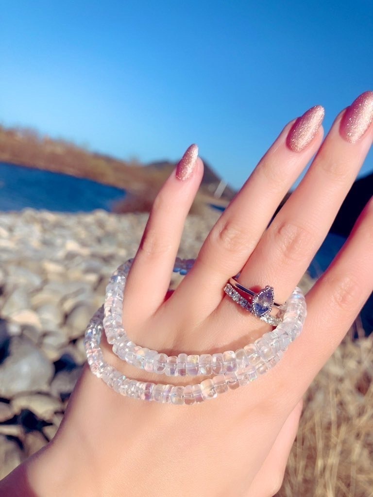 満月夜「rainbow moon stone:マダガスカル産」