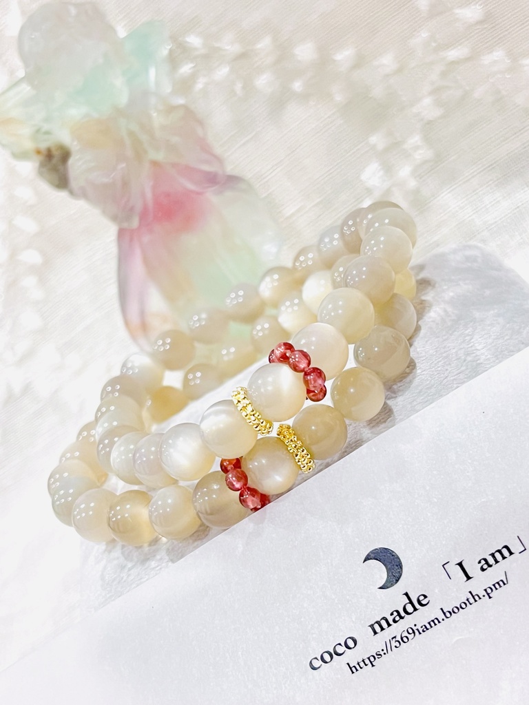 🌕「silvermoon stone×garnet」