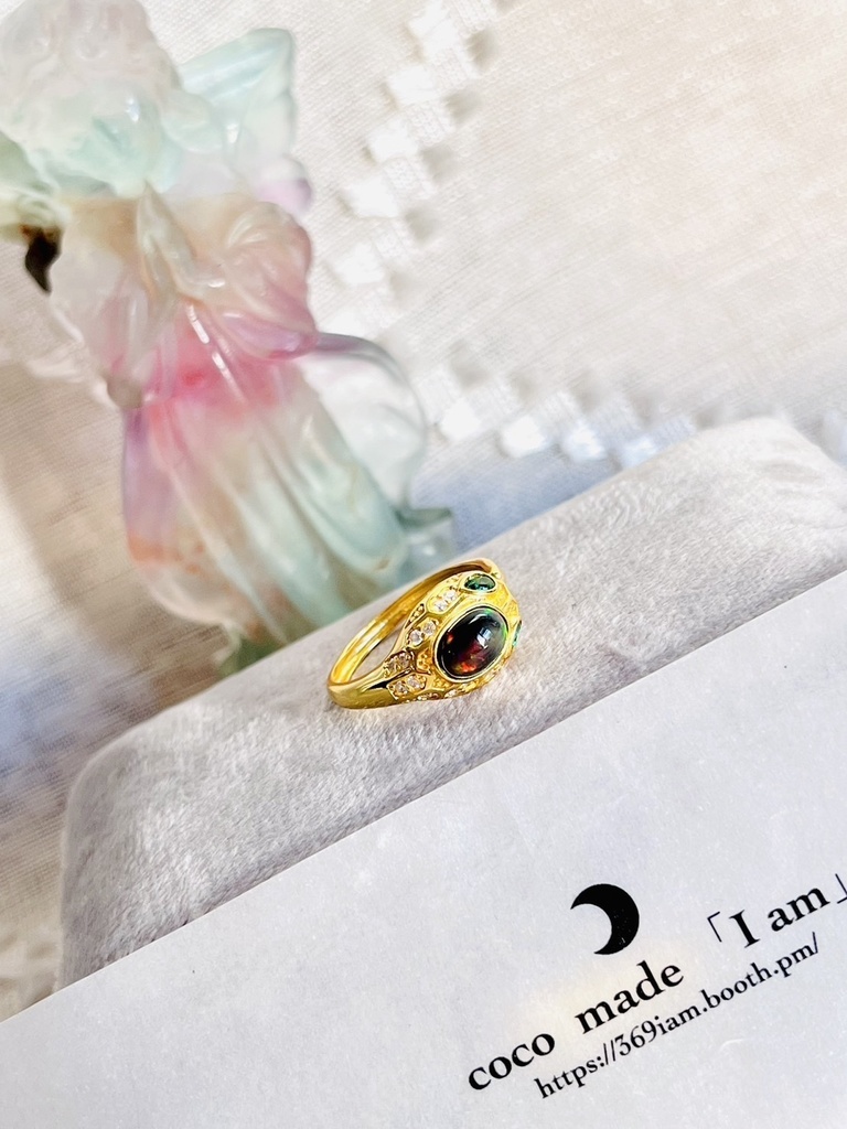 「Ethiopia Black：opalへびring」