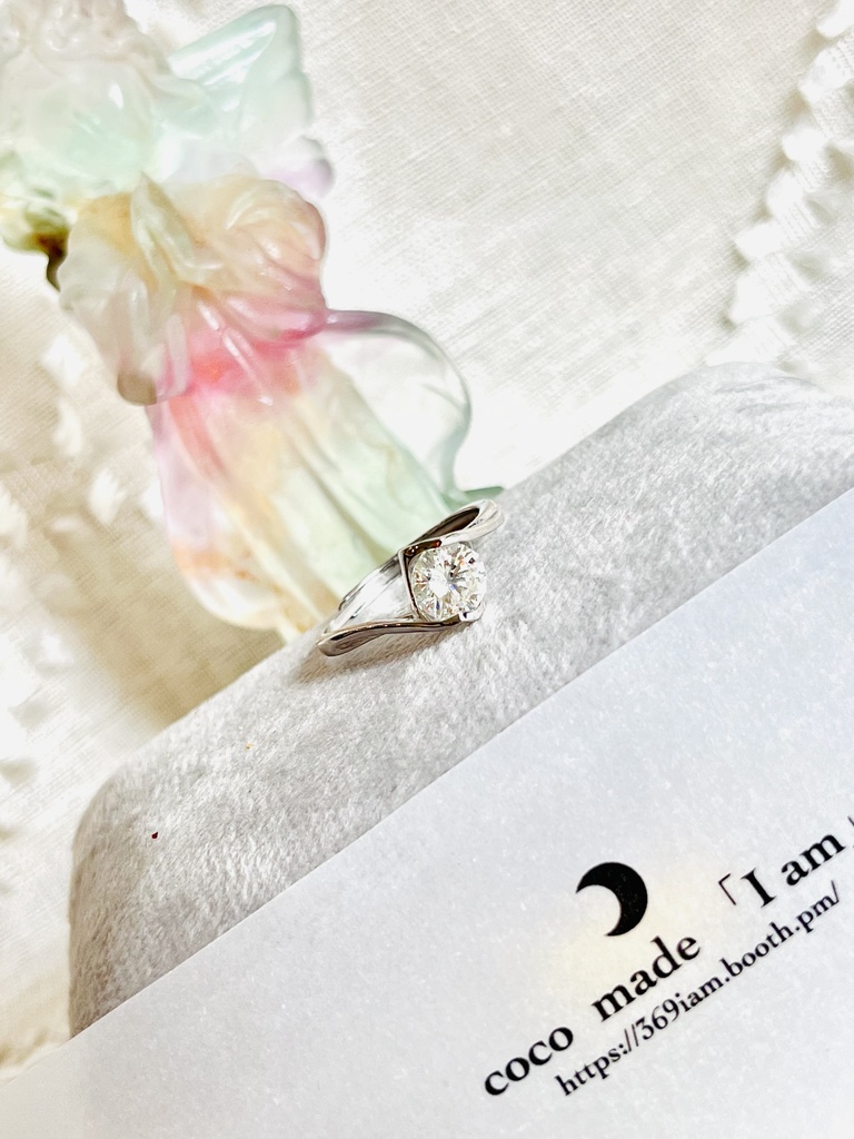 「Moissanite:ring:1ct」