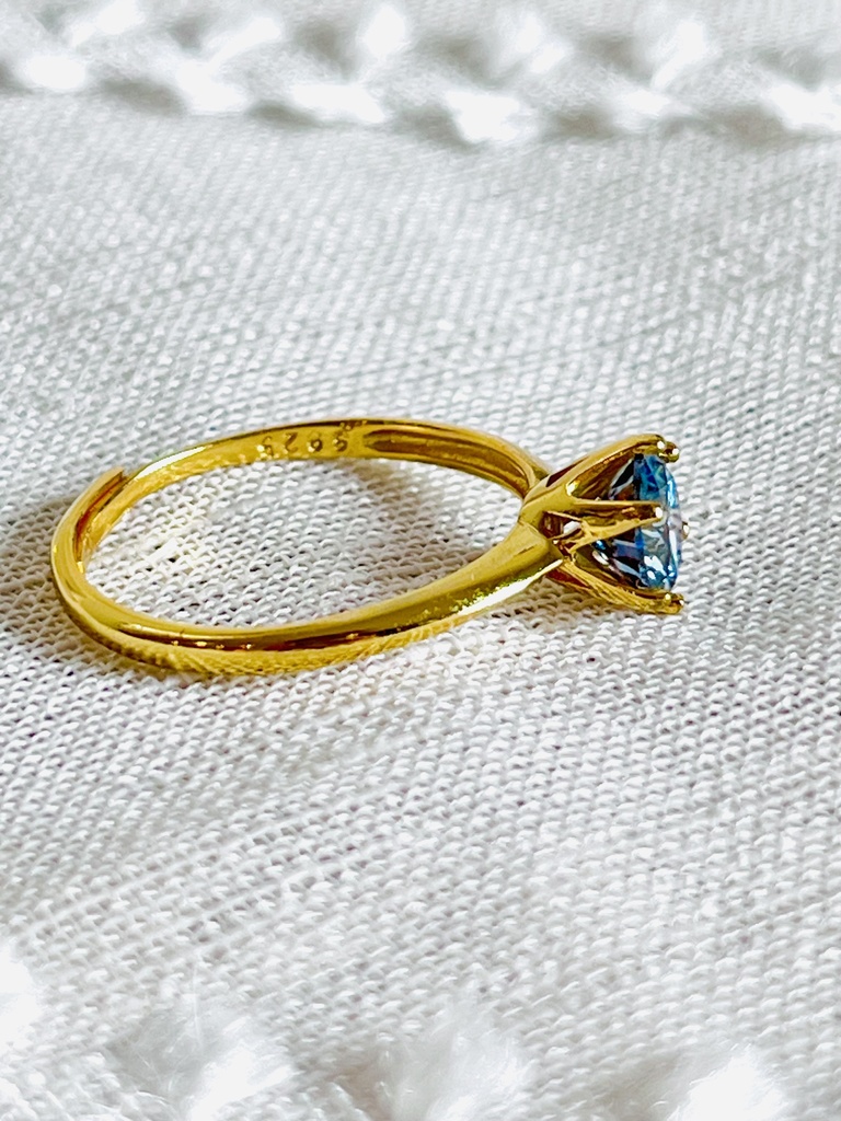 「BlueMoissanite:ring:1ct」