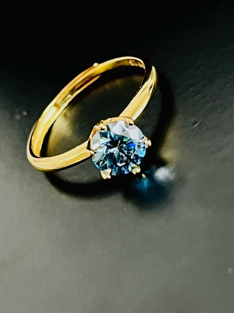 「BlueMoissanite:ring:1ct」