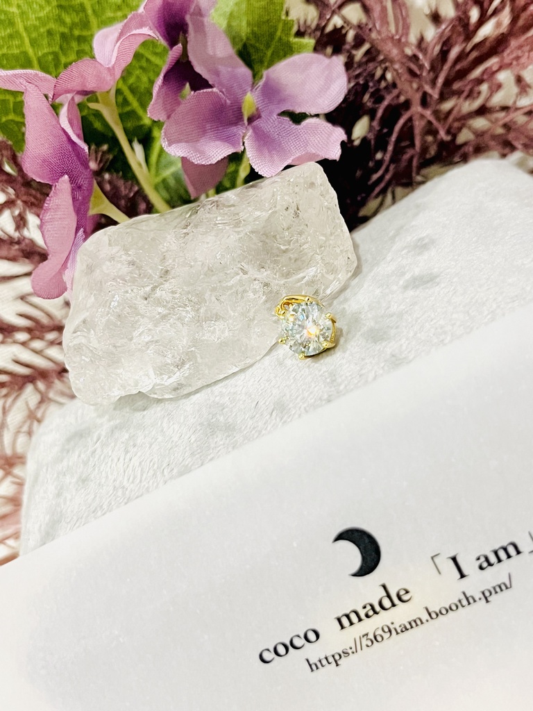 「うっすらAqua color:Moissanite:pendant top:1ct」