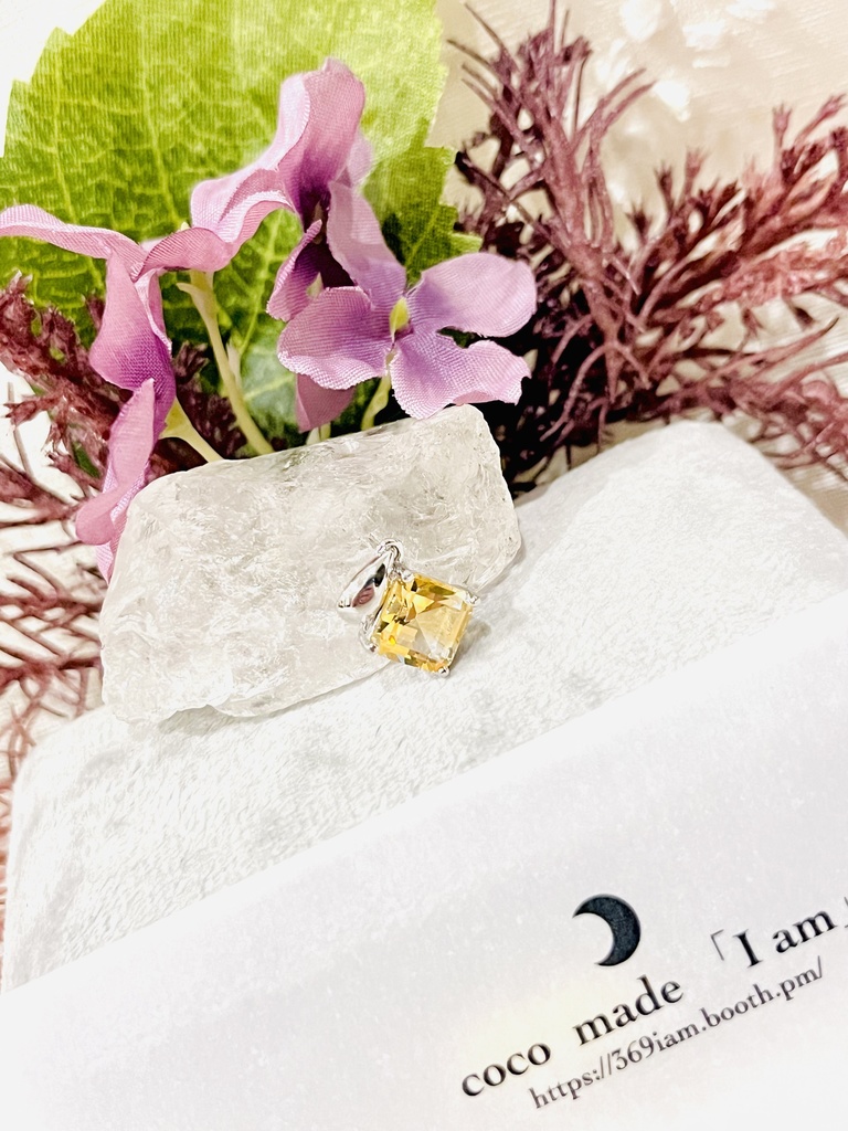 「naturalcitrine：pendant top」
