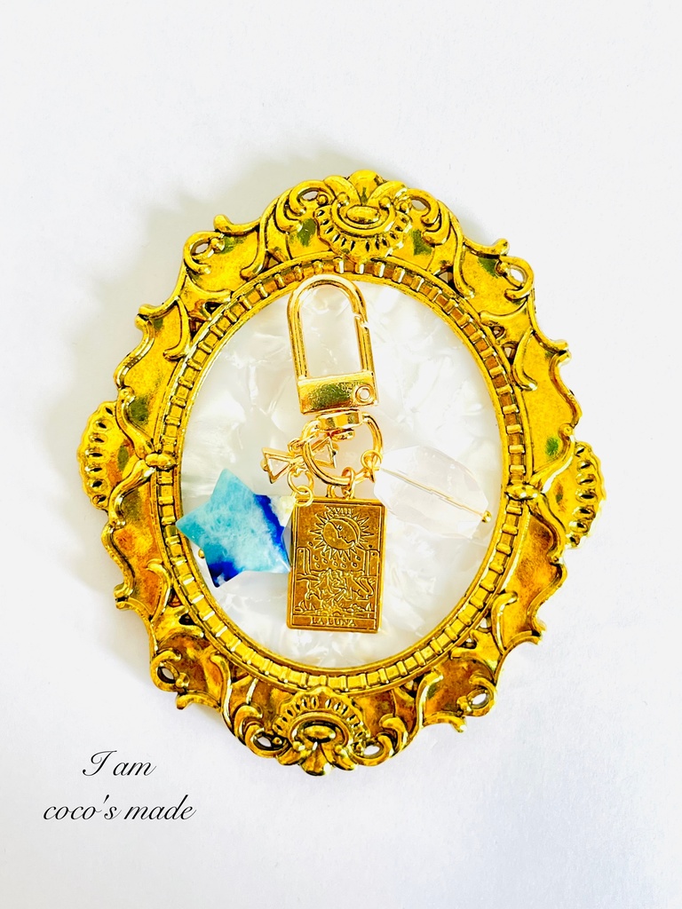 満月の夜「Afghanite×Rosequartz：key charm」