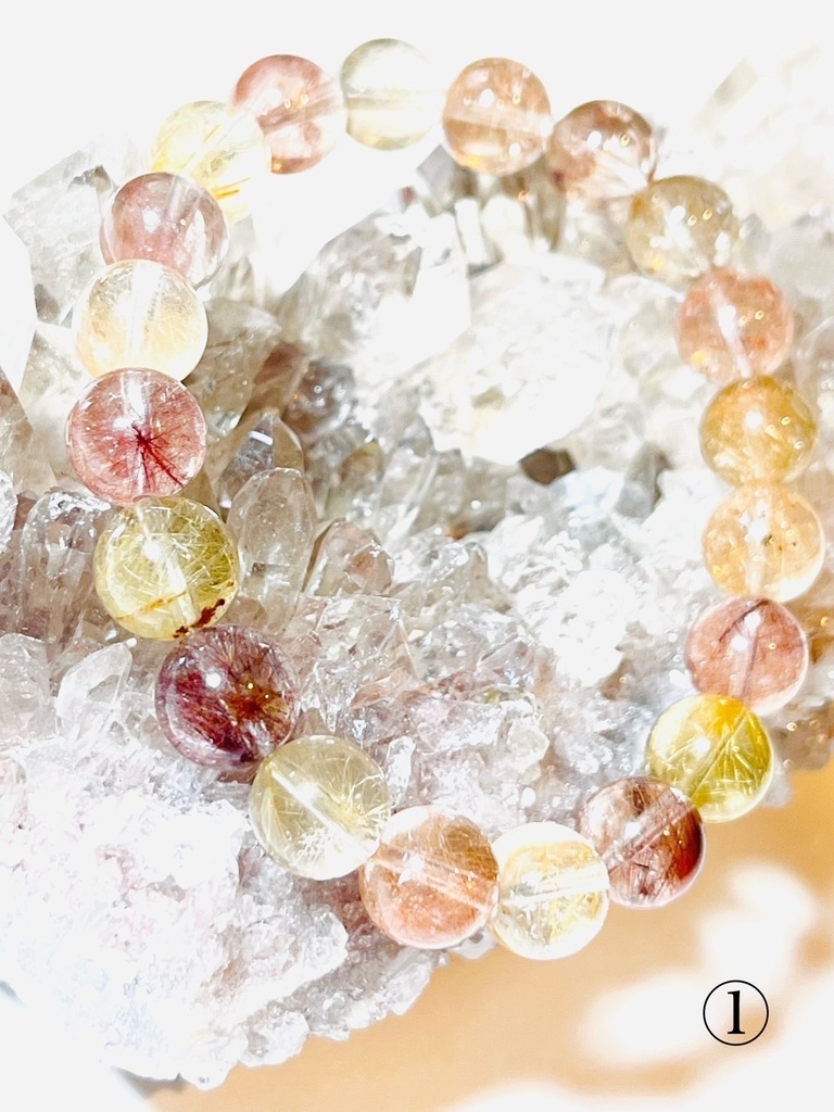 「mix rutile☺︎:pink color rutile in!」