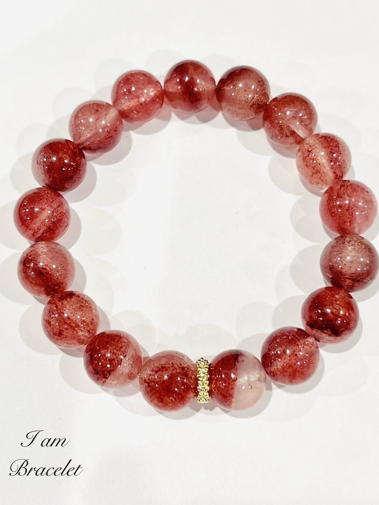 ⭐︎「African Strawberry🍓quartz/うっすらバイカラー」