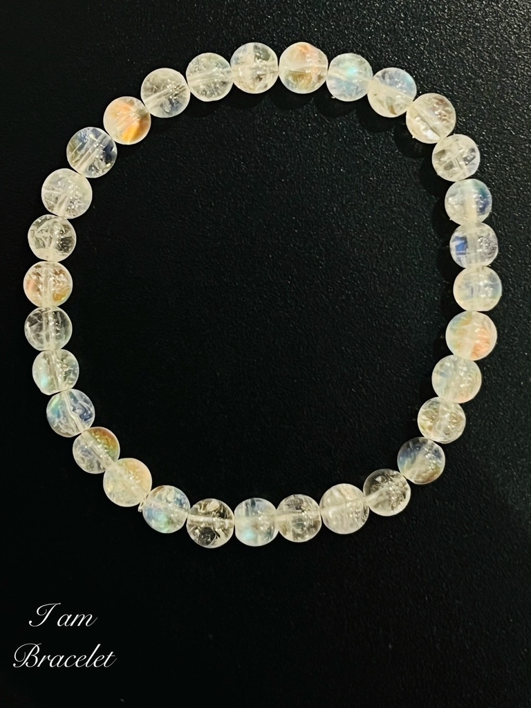 数量限定◎「rainbow moon stone🌕FROM Madagascar🇲🇬」✖️flowers charm🌼付き
