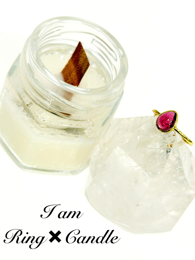 「10月：birthday set：pink tourmaline✖️mini candle🕯」