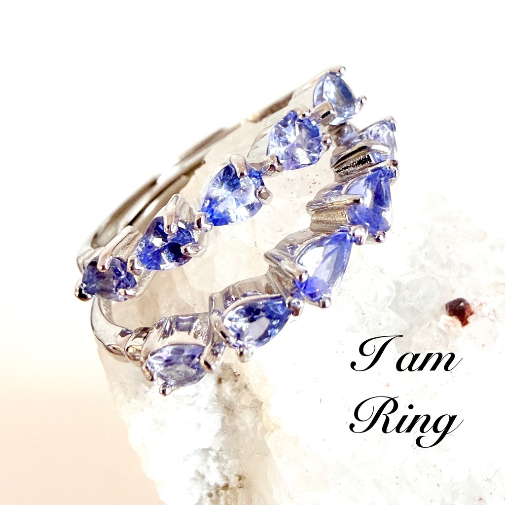 「tanzanite：halfeternity ring」
