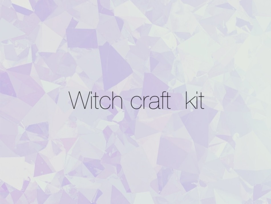 登場前⭐︎「witch craft Kit🧙‍♀️」