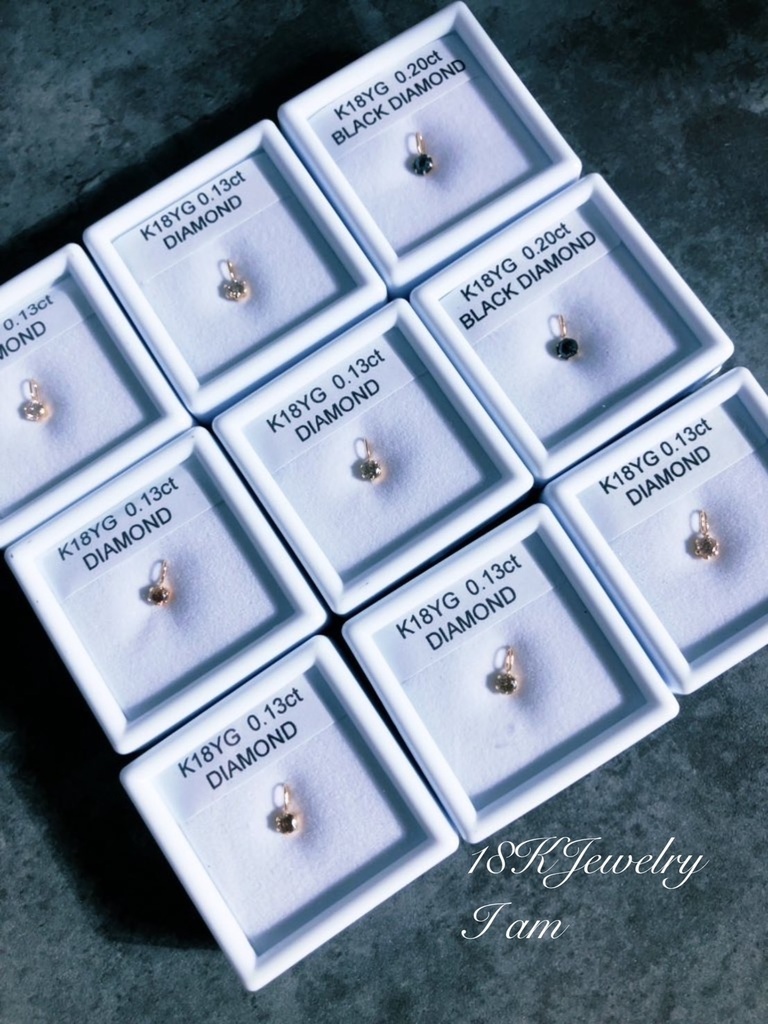 「K18 diamond: pendant top」