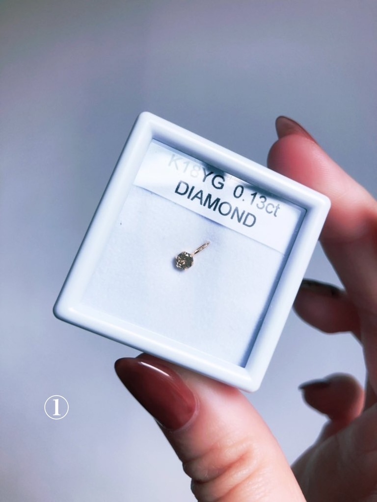 「K18 diamond: pendant top」