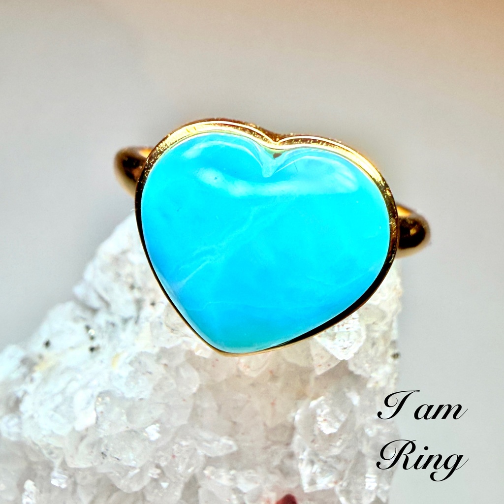 「Larimar：Heart ring」