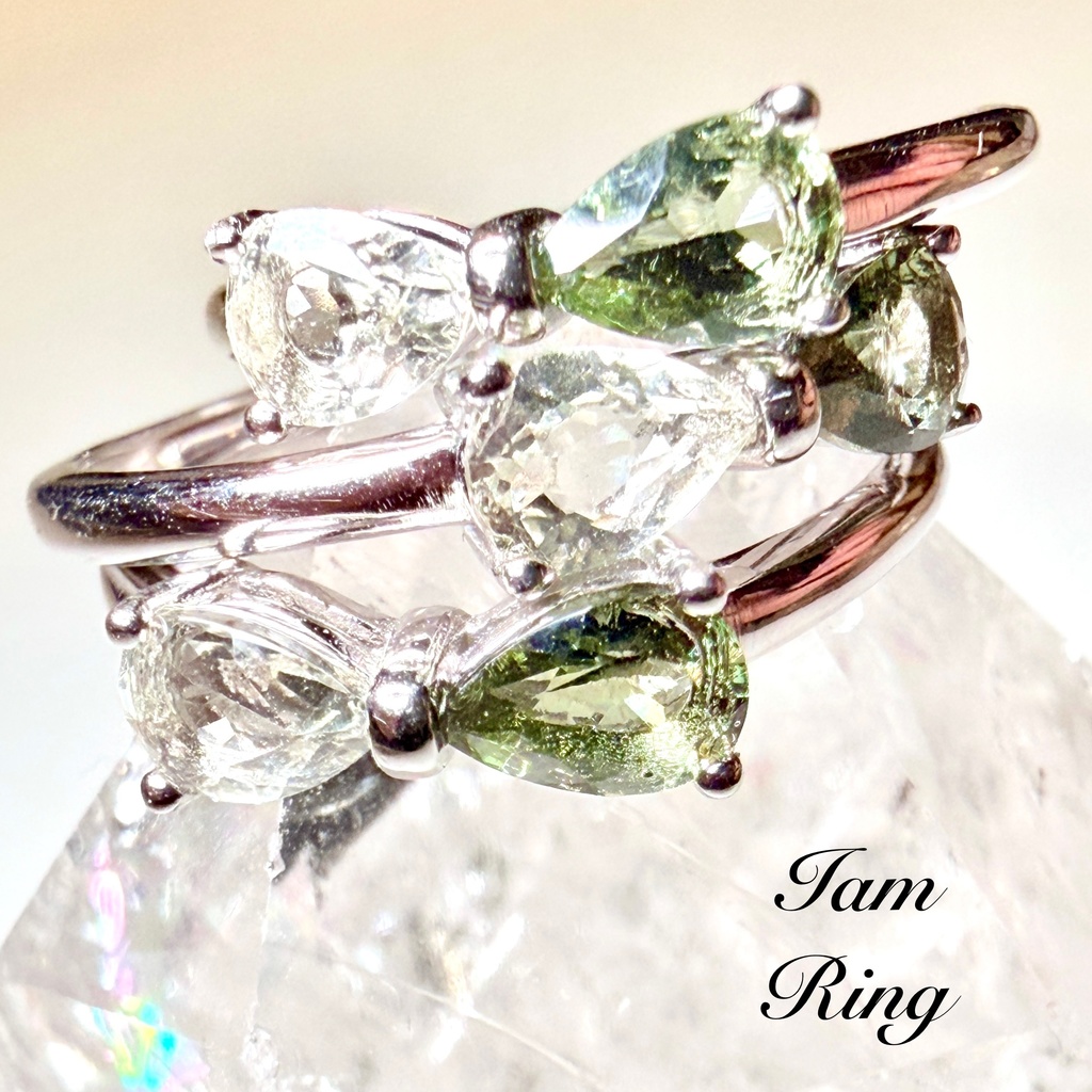 流星群🌠「Libyan glass + moldavite：ring /鑑別書付き」