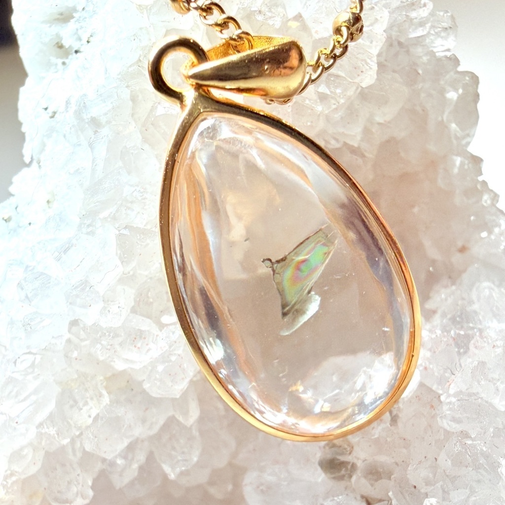 （18）necklace：とてもレア：パイライトインクォーツ：20251224