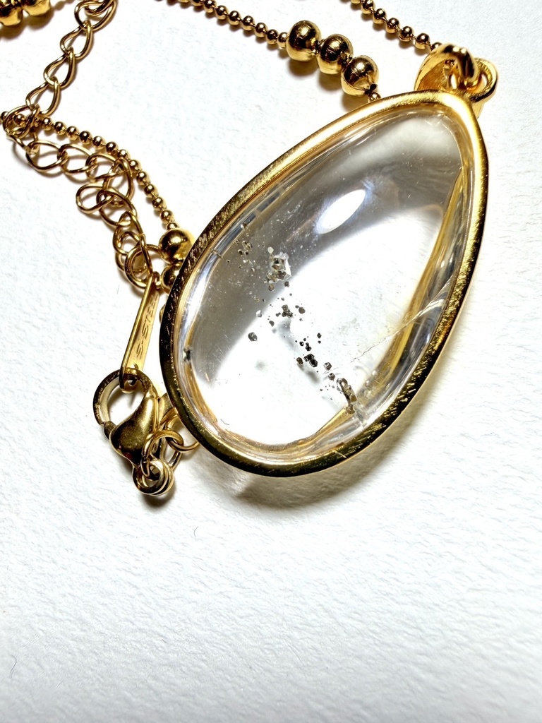 （42）necklace：とてもレア：パイライトインクォーツ：20251224