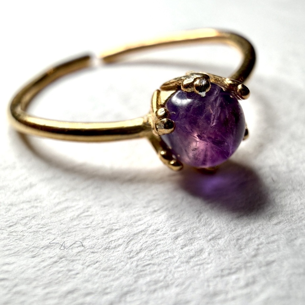 【受注生産】coco‘s BIRTH DAY accessory 💍amethyst:ring