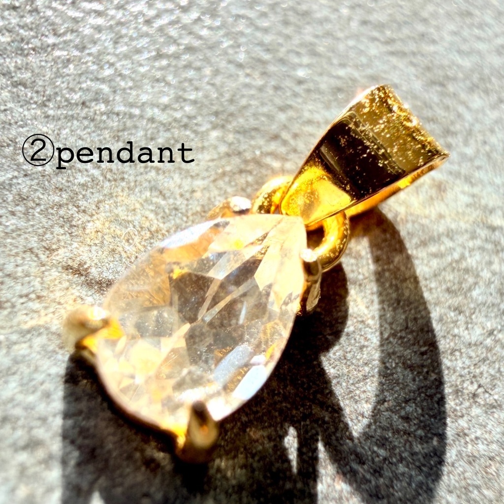 【受注生産】coco‘s accessory 💍 drop stone:ring & pendant