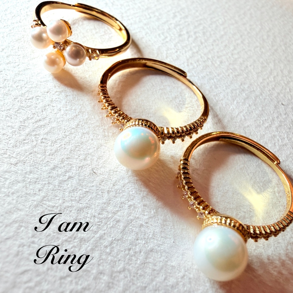 恋石:freshwater pearl:ring③