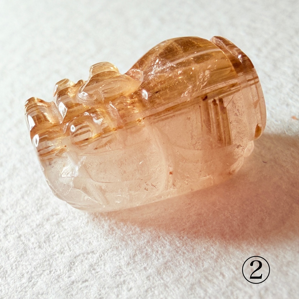 Titanium Rutile Quartz:貔貅さん:閉じ込めたら可愛かったので小瓶付き