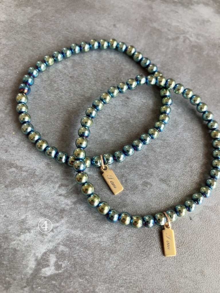 hematite:ball bracelet