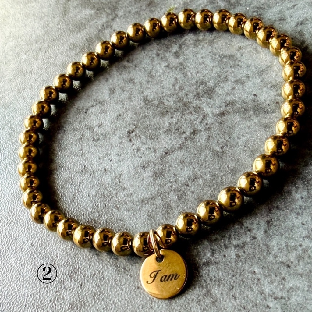 hematite:ball bracelet