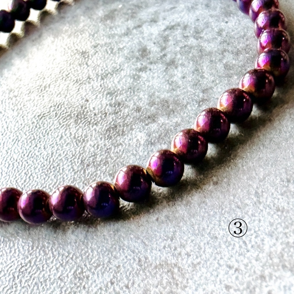 hematite:ball bracelet