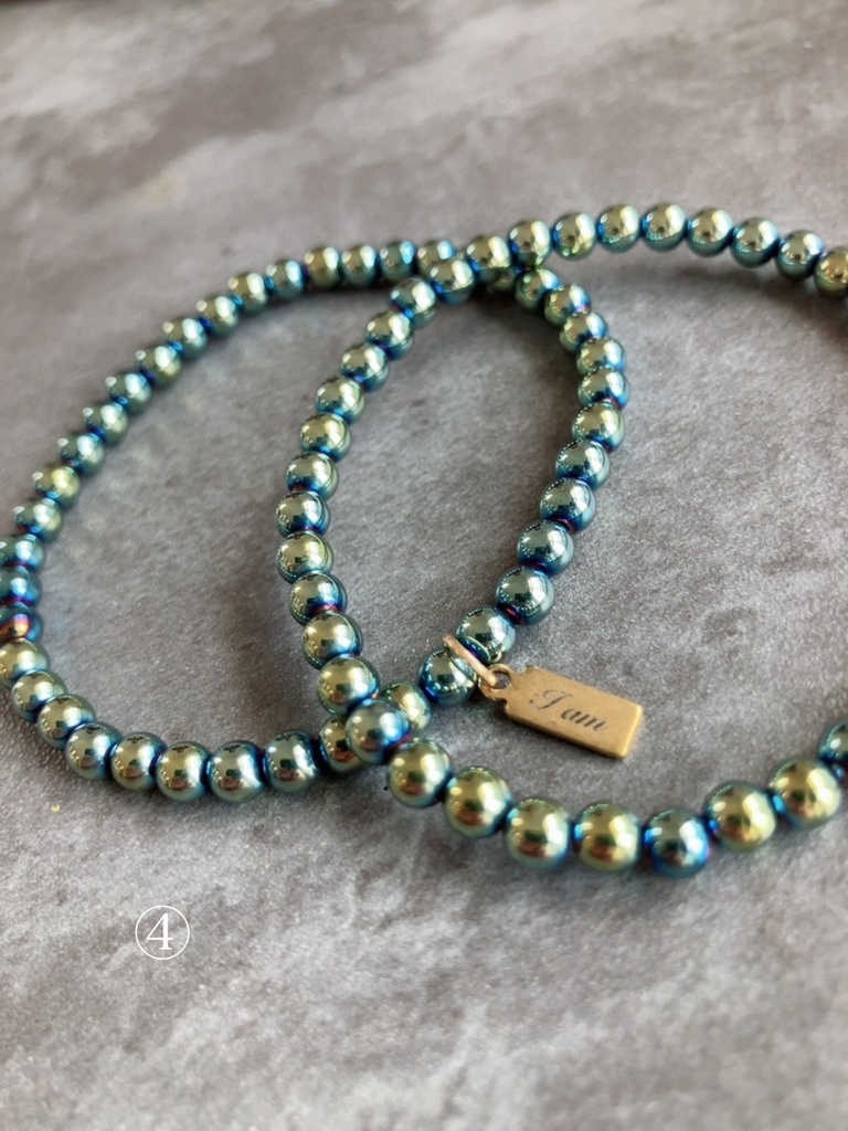 hematite:ball bracelet