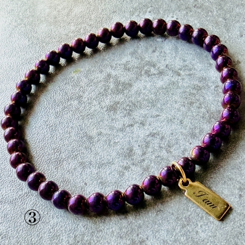 hematite:ball bracelet