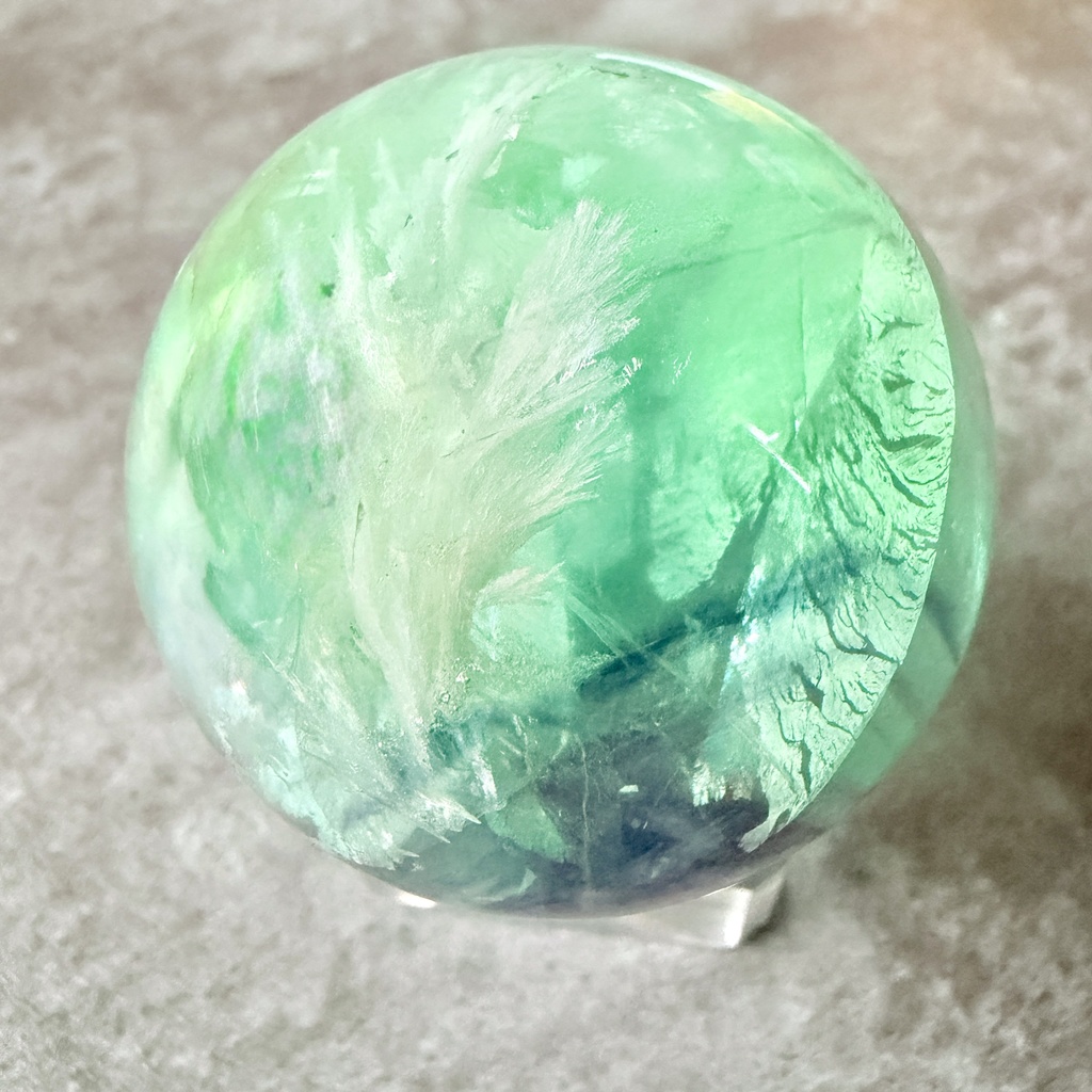 Angel Feather Fluorite:sphere
