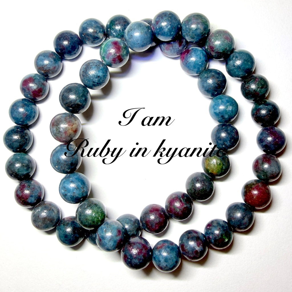 希少：Ruby Sapphire Fuchsite in Kyanite②