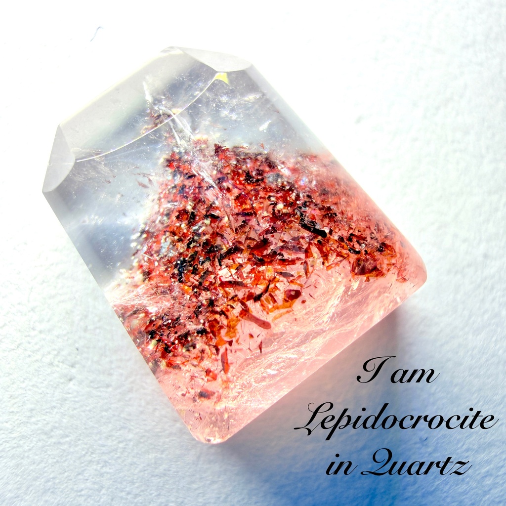 高品質✳︎888赤富士：希少✳︎ Lepidocrocite in Quartz③