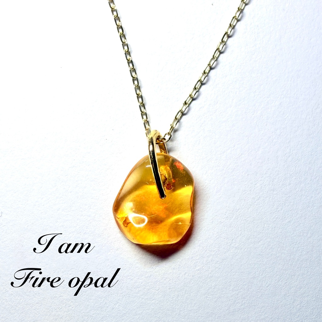 希少✳︎Fire opal：K18 pendant