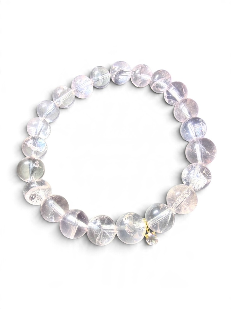 PETITE MUSE/18K Mica-in-rose quartz