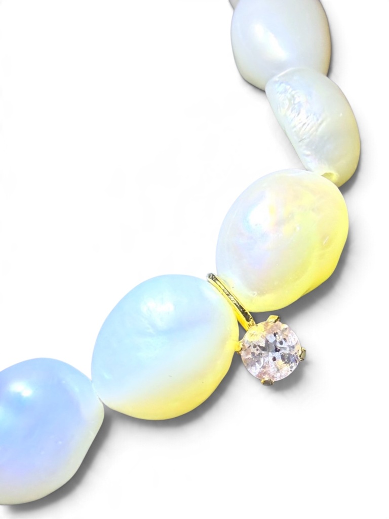 PETITE MUSE/18K Mica-in-rose quartz
