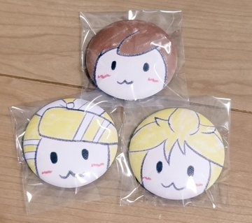 ぷにぷに缶バッジ(リン、レン、MEIKO)