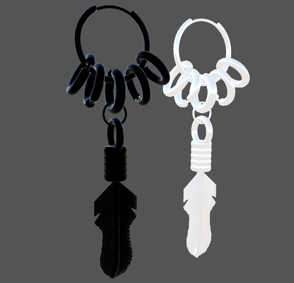 VRchat feather earring
