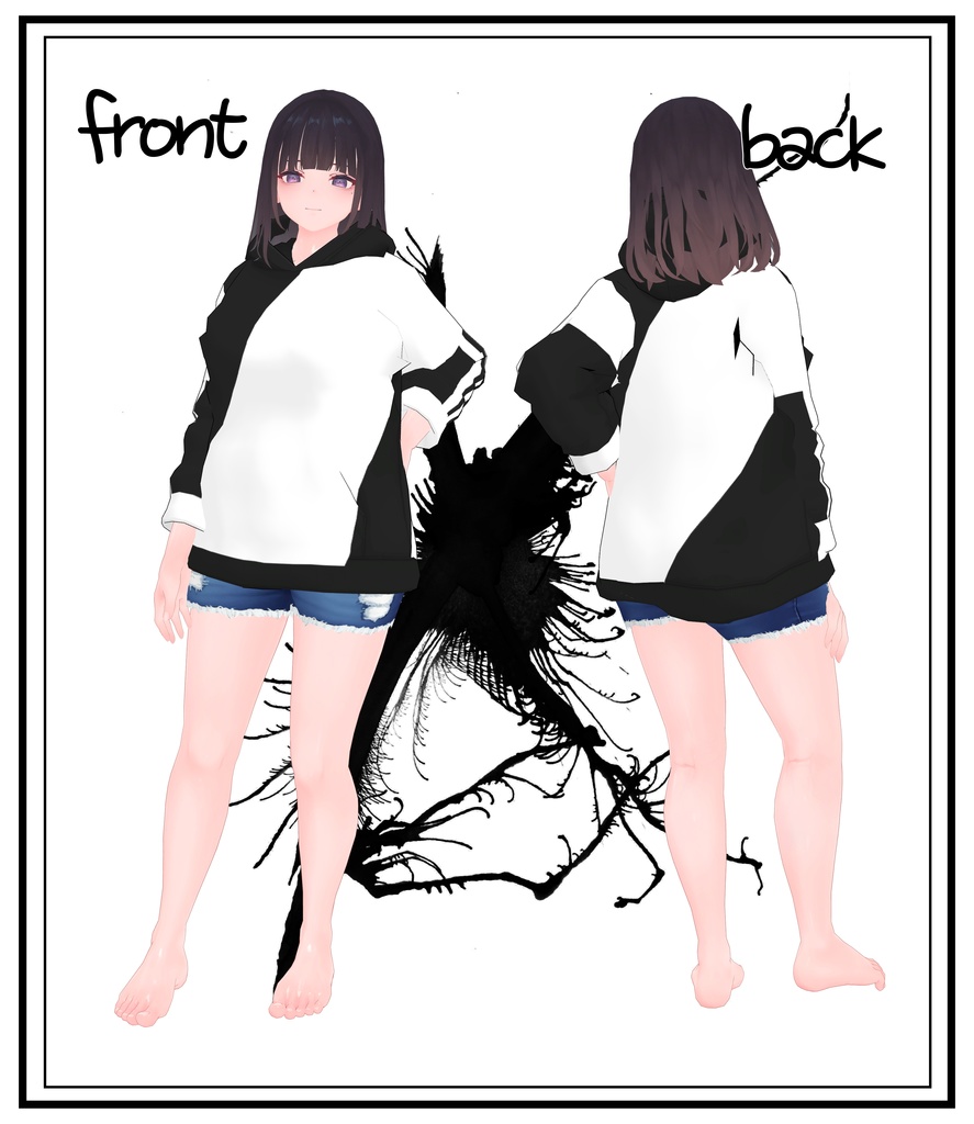 【12アバター対応】パーカー&ショーパンセット