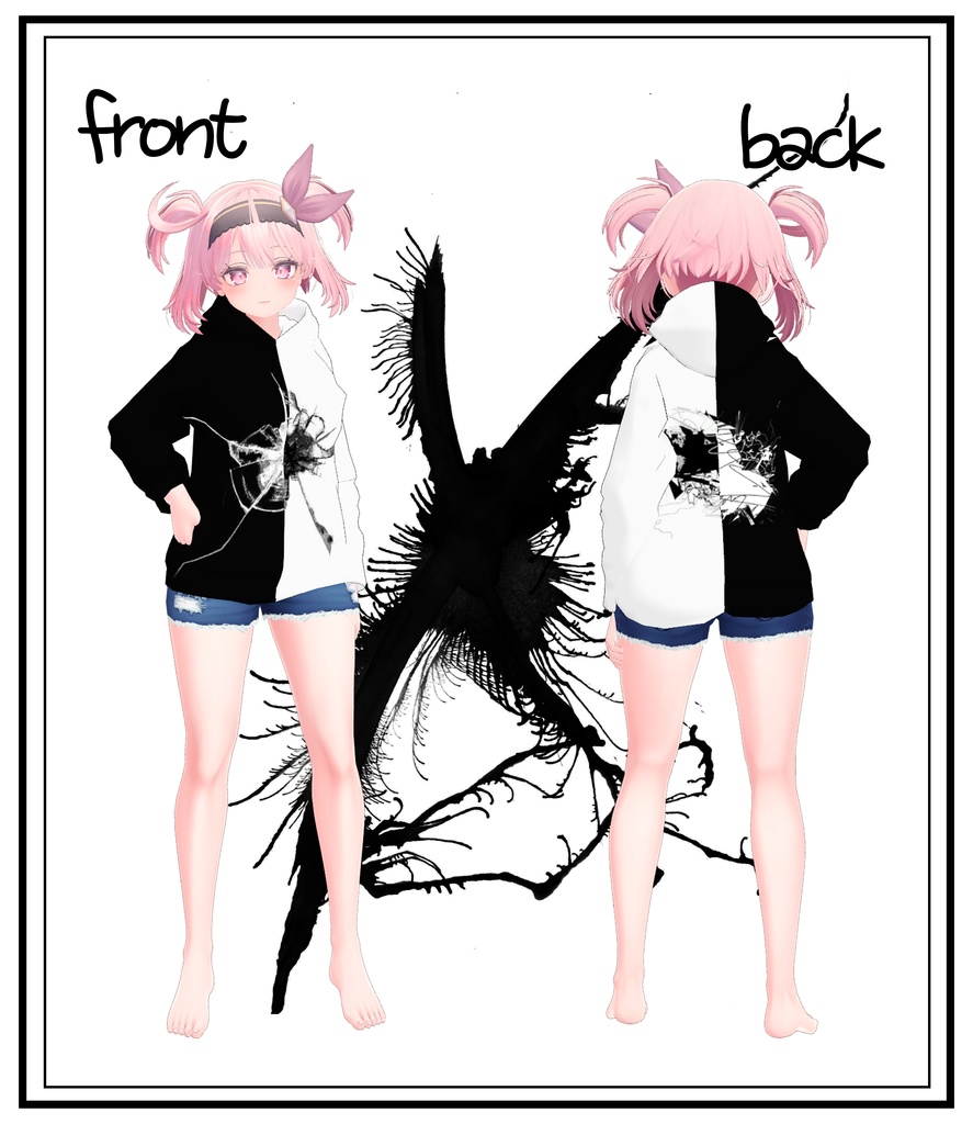 【12アバター対応】パーカー&ショーパンセット